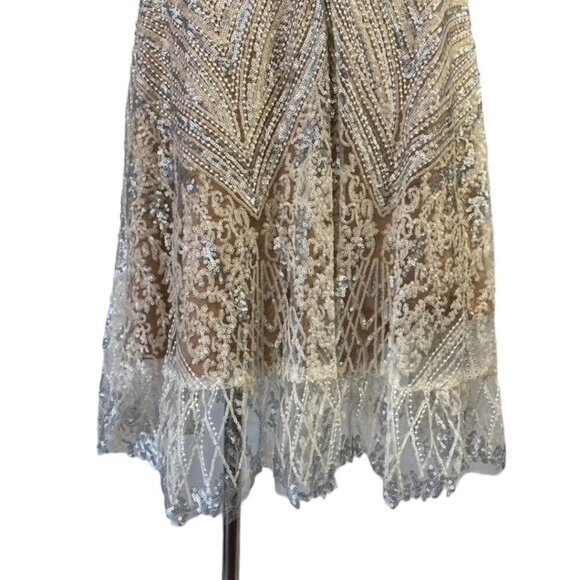 Leona Art Deco Sequin Fit & Flare Dress - Picture 4 of 14